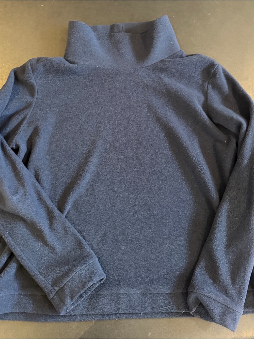 Dudley Stephens Vello Fleece Navy Blue Turtleneck Sweater